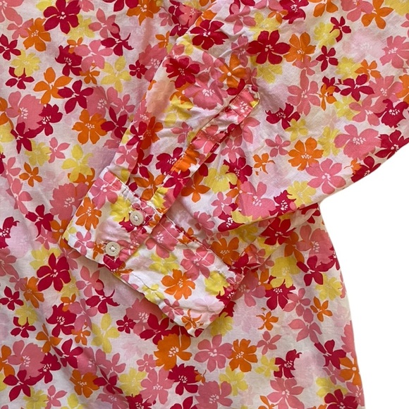 Laura Scott Long Sleeve Button Up Shirt Womens 24/26 W Colorful Floral Collared - Picture 5 of 8